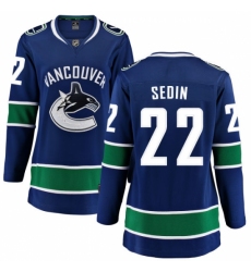 Women's Vancouver Canucks #22 Daniel Sedin Fanatics Branded Blue Home Breakaway NHL Jersey Women's Vancouver Canucks #22 Daniel Sedin Fanatics Branded Blue Home Breakaway NHL Jersey