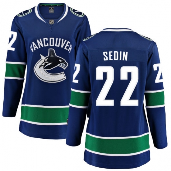 Women's Vancouver Canucks #22 Daniel Sedin Fanatics Branded Blue Home Breakaway NHL Jersey Women's Vancouver Canucks #22 Daniel Sedin Fanatics Branded Blue Home Breakaway NHL Jersey