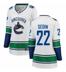 Women's Vancouver Canucks #22 Daniel Sedin Fanatics Branded White Away Breakaway NHL Jersey Women's Vancouver Canucks #22 Daniel Sedin Fanatics Branded White Away Breakaway NHL Jersey