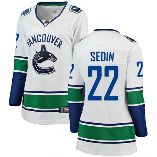 Women's Vancouver Canucks #22 Daniel Sedin Fanatics Branded White Away Breakaway NHL Jersey Women's Vancouver Canucks #22 Daniel Sedin Fanatics Branded White Away Breakaway NHL Jersey