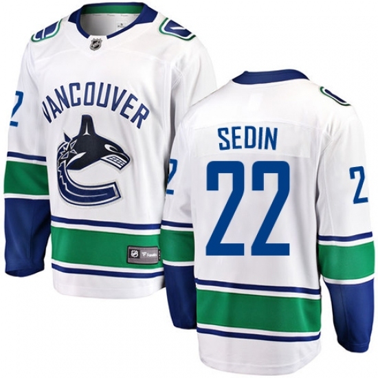 Youth Vancouver Canucks #22 Daniel Sedin Fanatics Branded White Away Breakaway NHL Jersey Youth Vancouver Canucks #22 Daniel Sedin Fanatics Branded White Away Breakaway NHL Jersey