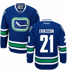 Men's Reebok Vancouver Canucks #21 Loui Eriksson Authentic Royal Blue Third NHL Jersey Men's Reebok Vancouver Canucks #21 Loui Eriksson Authentic Royal Blue Third NHL Jersey