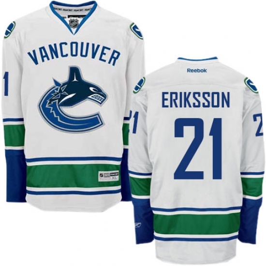 Men's Reebok Vancouver Canucks #21 Loui Eriksson Authentic White Away NHL Jersey Men's Reebok Vancouver Canucks #21 Loui Eriksson Authentic White Away NHL Jersey