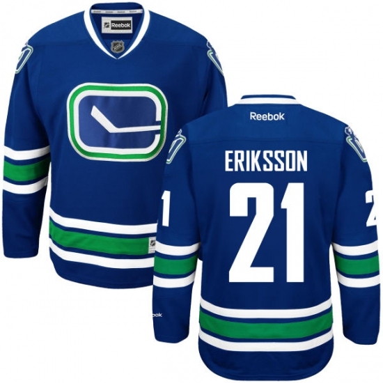 Women's Reebok Vancouver Canucks #21 Loui Eriksson Authentic Royal Blue Third NHL Jersey Women's Reebok Vancouver Canucks #21 Loui Eriksson Authentic Royal Blue Third NHL Jersey