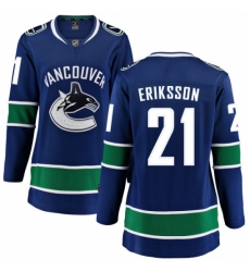 Women's Vancouver Canucks #21 Loui Eriksson Fanatics Branded Blue Home Breakaway NHL Jersey Women's Vancouver Canucks #21 Loui Eriksson Fanatics Branded Blue Home Breakaway NHL Jersey