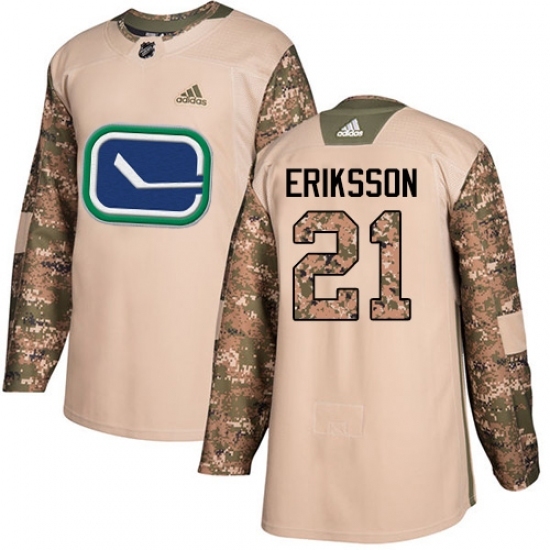 Youth Adidas Vancouver Canucks #21 Loui Eriksson Authentic Camo Veterans Day Practice NHL Jersey Youth Adidas Vancouver Canucks #21 Loui Eriksson Authentic Camo Veterans Day Practice NHL Jersey