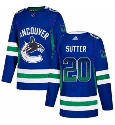 Men's Adidas Vancouver Canucks #20 Brandon Sutter Authentic Blue Drift Fashion NHL Jersey Men's Adidas Vancouver Canucks #20 Brandon Sutter Authentic Blue Drift Fashion NHL Jersey