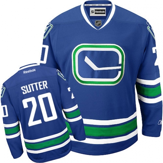 Men's Reebok Vancouver Canucks #20 Brandon Sutter Authentic Royal Blue Third NHL Jersey Men's Reebok Vancouver Canucks #20 Brandon Sutter Authentic Royal Blue Third NHL Jersey