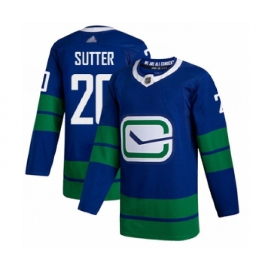 Men's Vancouver Canucks #20 Brandon Sutter Authentic Royal Blue Alternate Hockey Jersey Men's Vancouver Canucks #20 Brandon Sutter Authentic Royal Blue Alternate Hockey Jersey