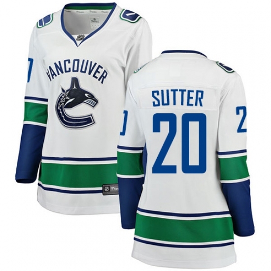 Women's Vancouver Canucks #20 Brandon Sutter Fanatics Branded White Away Breakaway NHL Jersey Women's Vancouver Canucks #20 Brandon Sutter Fanatics Branded White Away Breakaway NHL Jersey