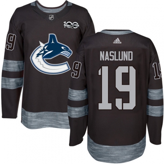 Men's Adidas Vancouver Canucks #19 Markus Naslund Authentic Black 1917-2017 100th Anniversary NHL Jersey Men's Adidas Vancouver Canucks #19 Markus Naslund Authentic Black 1917-2017 100th Anniversary NHL Jersey