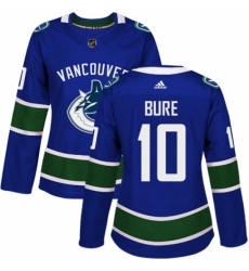 Women's Adidas Vancouver Canucks #10 Pavel Bure Authentic Blue Home NHL Jersey Women's Adidas Vancouver Canucks #10 Pavel Bure Authentic Blue Home NHL Jersey