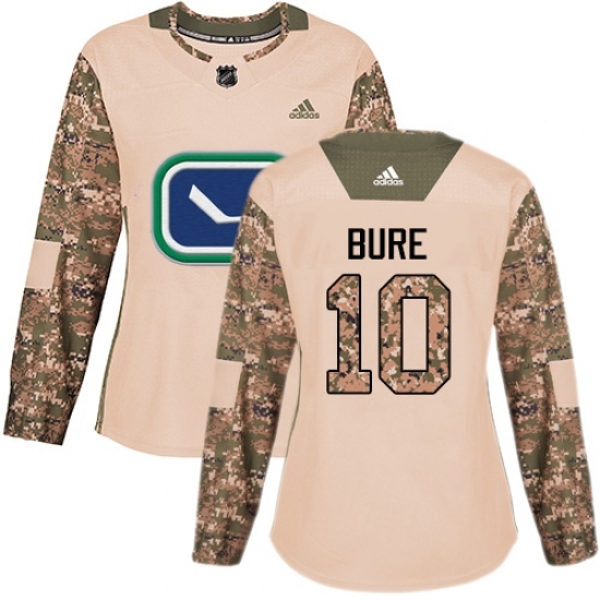 Women's Adidas Vancouver Canucks #10 Pavel Bure Authentic Camo Veterans Day Practice NHL Jersey Women's Adidas Vancouver Canucks #10 Pavel Bure Authentic Camo Veterans Day Practice NHL Jersey