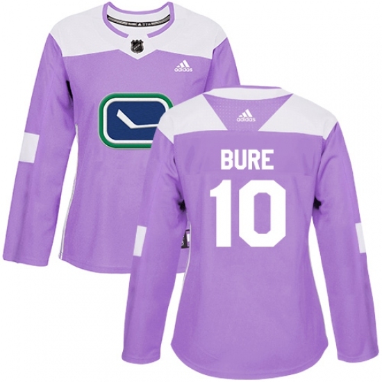 Women's Adidas Vancouver Canucks #10 Pavel Bure Authentic Purple Fights Cancer Practice NHL Jersey Women's Adidas Vancouver Canucks #10 Pavel Bure Authentic Purple Fights Cancer Practice NHL Jersey