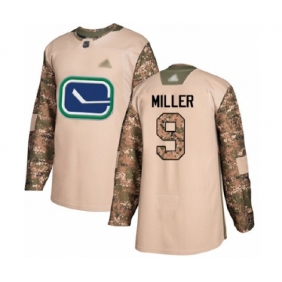 Youth Vancouver Canucks #9 J.T. Miller Authentic Camo Veterans Day Practice Hockey Jersey Youth Vancouver Canucks #9 J.T. Miller Authentic Camo Veterans Day Practice Hockey Jersey