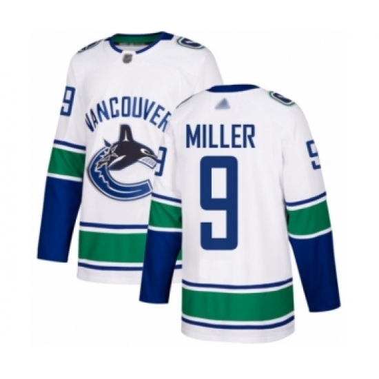 Youth Vancouver Canucks #9 J.T. Miller Authentic White Away Hockey Jersey Youth Vancouver Canucks #9 J.T. Miller Authentic White Away Hockey Jersey