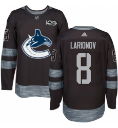 Men's Adidas Vancouver Canucks #8 Igor Larionov Authentic Black 1917-2017 100th Anniversary NHL Jersey Men's Adidas Vancouver Canucks #8 Igor Larionov Authentic Black 1917-2017 100th Anniversary NHL Jersey