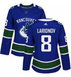 Women's Adidas Vancouver Canucks #8 Igor Larionov Authentic Blue Home NHL Jersey Women's Adidas Vancouver Canucks #8 Igor Larionov Authentic Blue Home NHL Jersey