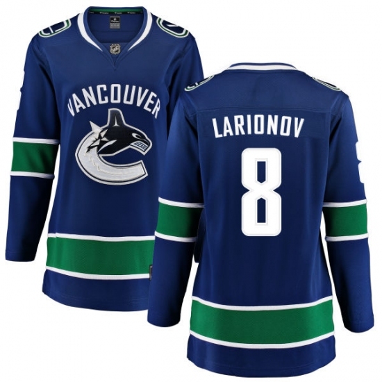 Women's Vancouver Canucks #8 Igor Larionov Fanatics Branded Blue Home Breakaway NHL Jersey Women's Vancouver Canucks #8 Igor Larionov Fanatics Branded Blue Home Breakaway NHL Jersey