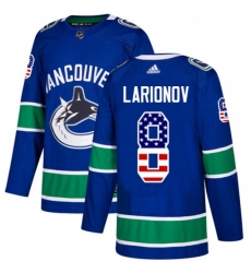 Youth Adidas Vancouver Canucks #8 Igor Larionov Authentic Blue USA Flag Fashion NHL Jersey Youth Adidas Vancouver Canucks #8 Igor Larionov Authentic Blue USA Flag Fashion NHL Jersey
