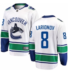 Youth Vancouver Canucks #8 Igor Larionov Fanatics Branded White Away Breakaway NHL Jersey Youth Vancouver Canucks #8 Igor Larionov Fanatics Branded White Away Breakaway NHL Jersey