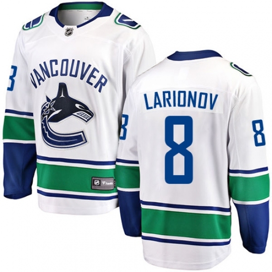 Youth Vancouver Canucks #8 Igor Larionov Fanatics Branded White Away Breakaway NHL Jersey Youth Vancouver Canucks #8 Igor Larionov Fanatics Branded White Away Breakaway NHL Jersey
