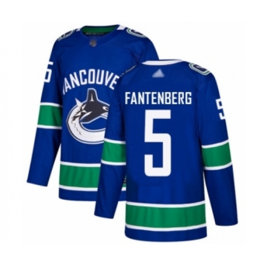 Youth Vancouver Canucks #5 Oscar Fantenberg Authentic Blue Home Hockey Jersey Youth Vancouver Canucks #5 Oscar Fantenberg Authentic Blue Home Hockey Jersey