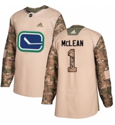 Men's Adidas Vancouver Canucks #1 Kirk Mclean Authentic Camo Veterans Day Practice NHL Jersey Men's Adidas Vancouver Canucks #1 Kirk Mclean Authentic Camo Veterans Day Practice NHL Jersey