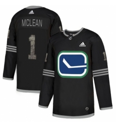 Men's Adidas Vancouver Canucks #1 Kirk Mclean Black 1 Authentic Classic Stitched NHL Jersey Men's Adidas Vancouver Canucks #1 Kirk Mclean Black 1 Authentic Classic Stitched NHL Jersey