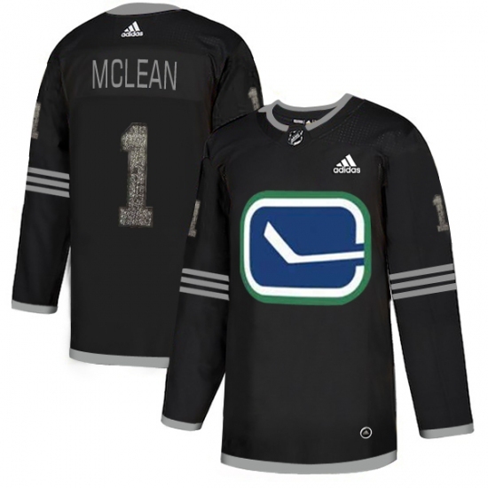 Men's Adidas Vancouver Canucks #1 Kirk Mclean Black 1 Authentic Classic Stitched NHL Jersey Men's Adidas Vancouver Canucks #1 Kirk Mclean Black 1 Authentic Classic Stitched NHL Jersey