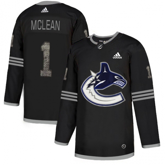 Men's Adidas Vancouver Canucks #1 Kirk Mclean Black Authentic Classic Stitched NHL Jersey Men's Adidas Vancouver Canucks #1 Kirk Mclean Black Authentic Classic Stitched NHL Jersey