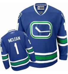 Men's Reebok Vancouver Canucks #1 Kirk Mclean Authentic Royal Blue Third NHL Jersey Men's Reebok Vancouver Canucks #1 Kirk Mclean Authentic Royal Blue Third NHL Jersey
