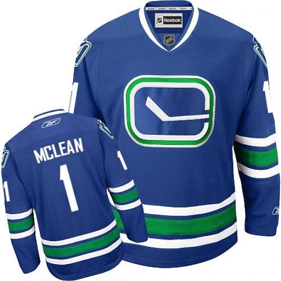 Women's Reebok Vancouver Canucks #1 Kirk Mclean Authentic Royal Blue Third NHL Jersey Women's Reebok Vancouver Canucks #1 Kirk Mclean Authentic Royal Blue Third NHL Jersey