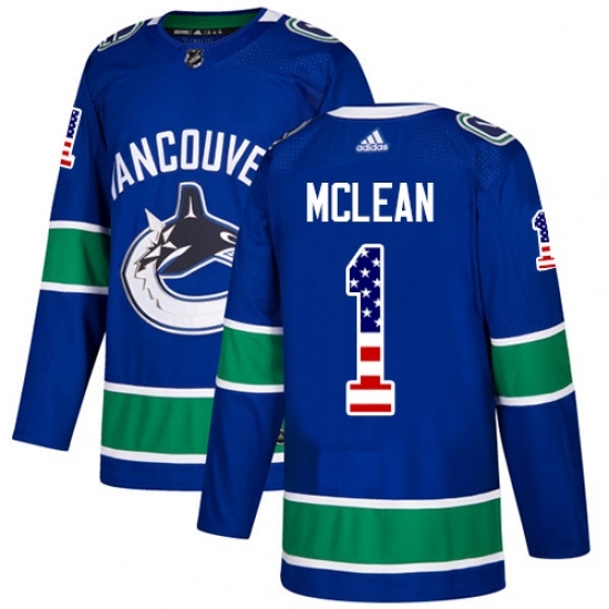 Youth Adidas Vancouver Canucks #1 Kirk Mclean Authentic Blue USA Flag Fashion NHL Jersey Youth Adidas Vancouver Canucks #1 Kirk Mclean Authentic Blue USA Flag Fashion NHL Jersey