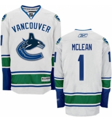 Youth Reebok Vancouver Canucks #1 Kirk Mclean Authentic White Away NHL Jersey Youth Reebok Vancouver Canucks #1 Kirk Mclean Authentic White Away NHL Jersey