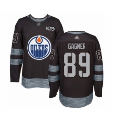 Men's Edmonton Oilers #89 Sam Gagner Authentic Black 1917-2017 100th Anniversary Hockey Jersey