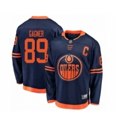 Men's Edmonton Oilers #89 Sam Gagner Authentic Navy Blue Alternate Fanatics Branded Breakaway Hockey Jersey