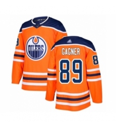 Men's Edmonton Oilers #89 Sam Gagner Authentic Orange Home Hockey Jersey