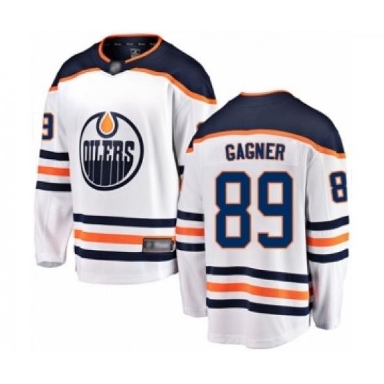 Men's Edmonton Oilers #89 Sam Gagner Authentic White Away Fanatics Branded Breakaway Hockey Jersey Men's Edmonton Oilers #89 Sam Gagner Authentic White Away Fanatics Branded Breakaway Hockey Jersey