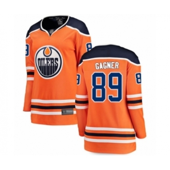 Women's Edmonton Oilers #89 Sam Gagner Authentic Orange Home Fanatics Branded Breakaway Hockey Jersey Women's Edmonton Oilers #89 Sam Gagner Authentic Orange Home Fanatics Branded Breakaway Hockey Jersey