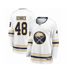 Women's Buffalo Sabres #48 Matt Hunwick Fanatics Branded White 50th Season Breakaway Hockey Jersey