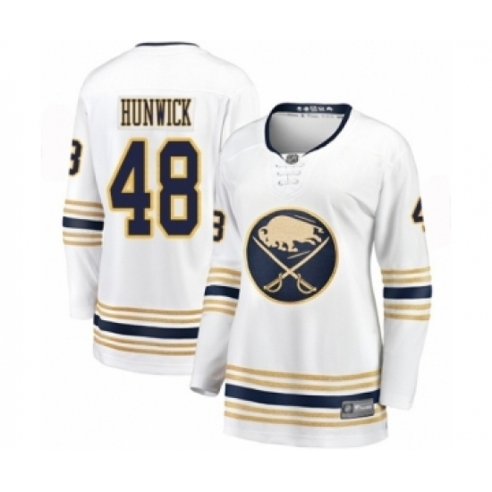 Women's Buffalo Sabres #48 Matt Hunwick Fanatics Branded White 50th Season Breakaway Hockey Jersey Women's Buffalo Sabres #48 Matt Hunwick Fanatics Branded White 50th Season Breakaway Hockey Jersey
