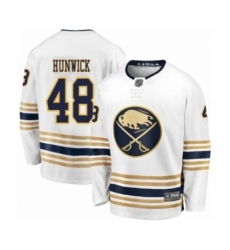 Youth Buffalo Sabres #48 Matt Hunwick Fanatics Branded White 50th Season Breakaway Hockey Jersey