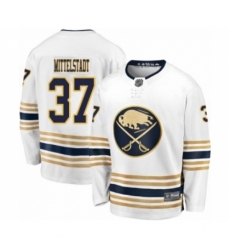 Men's Buffalo Sabres #37 Casey Mittelstadt Fanatics Branded White 50th Season Breakaway Hockey Jersey