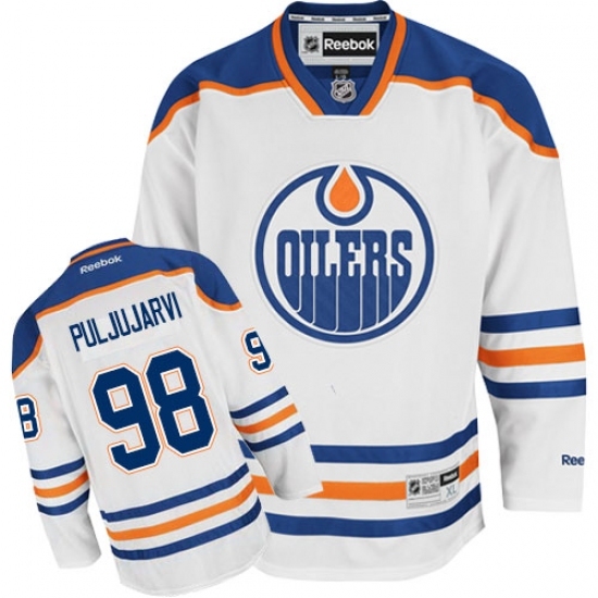 Youth Reebok Edmonton Oilers #98 Jesse Puljujarvi Authentic White Away NHL Jersey Youth Reebok Edmonton Oilers #98 Jesse Puljujarvi Authentic White Away NHL Jersey