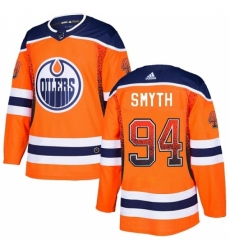Men's Adidas Edmonton Oilers #94 Ryan Smyth Authentic Orange Drift Fashion NHL Jersey
