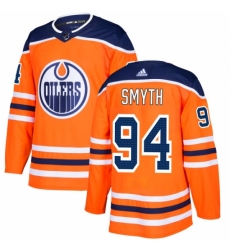 Men's Adidas Edmonton Oilers #94 Ryan Smyth Authentic Orange Home NHL Jersey