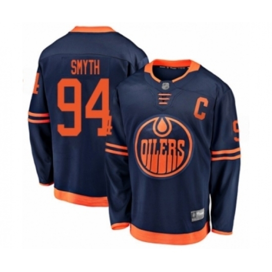 Men's Edmonton Oilers #94 Ryan Smyth Authentic Navy Blue Alternate Fanatics Branded Breakaway Hockey Jersey Men's Edmonton Oilers #94 Ryan Smyth Authentic Navy Blue Alternate Fanatics Branded Breakaway Hockey Jersey