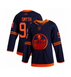 Men's Edmonton Oilers #94 Ryan Smyth Authentic Navy Blue Alternate Hockey Jersey