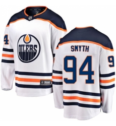 Youth Edmonton Oilers #94 Ryan Smyth Fanatics Branded White Away Breakaway NHL Jersey
